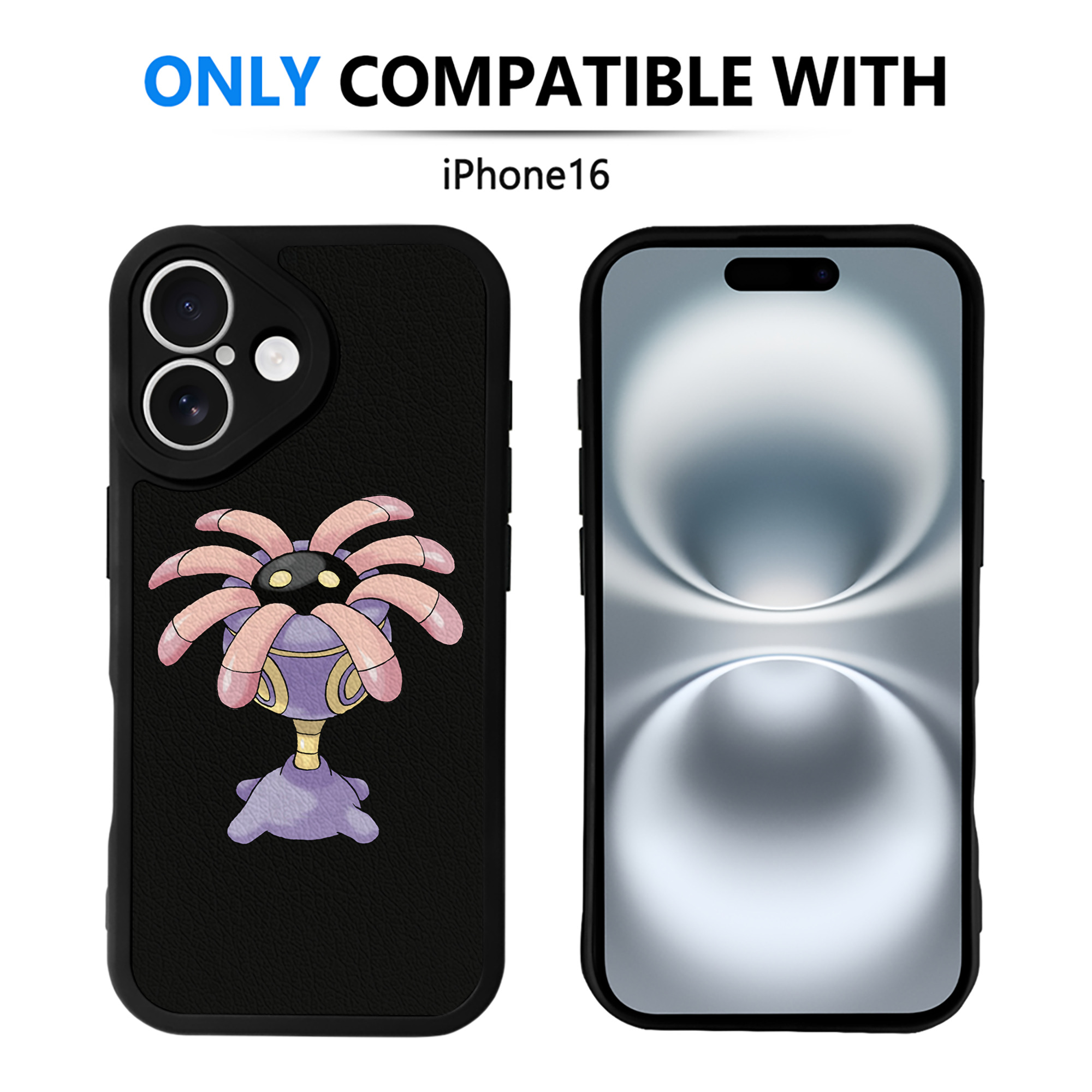 （画像用） ポケットモンスター Pokémon 【iPhone 16シリーズ対応】シリコンスマホケース（レザー調） 材質：シリコン